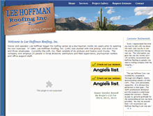 Tablet Screenshot of leehoffmanroofing.com